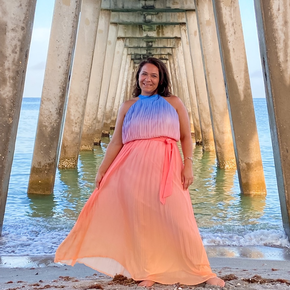Ombré maxi dress